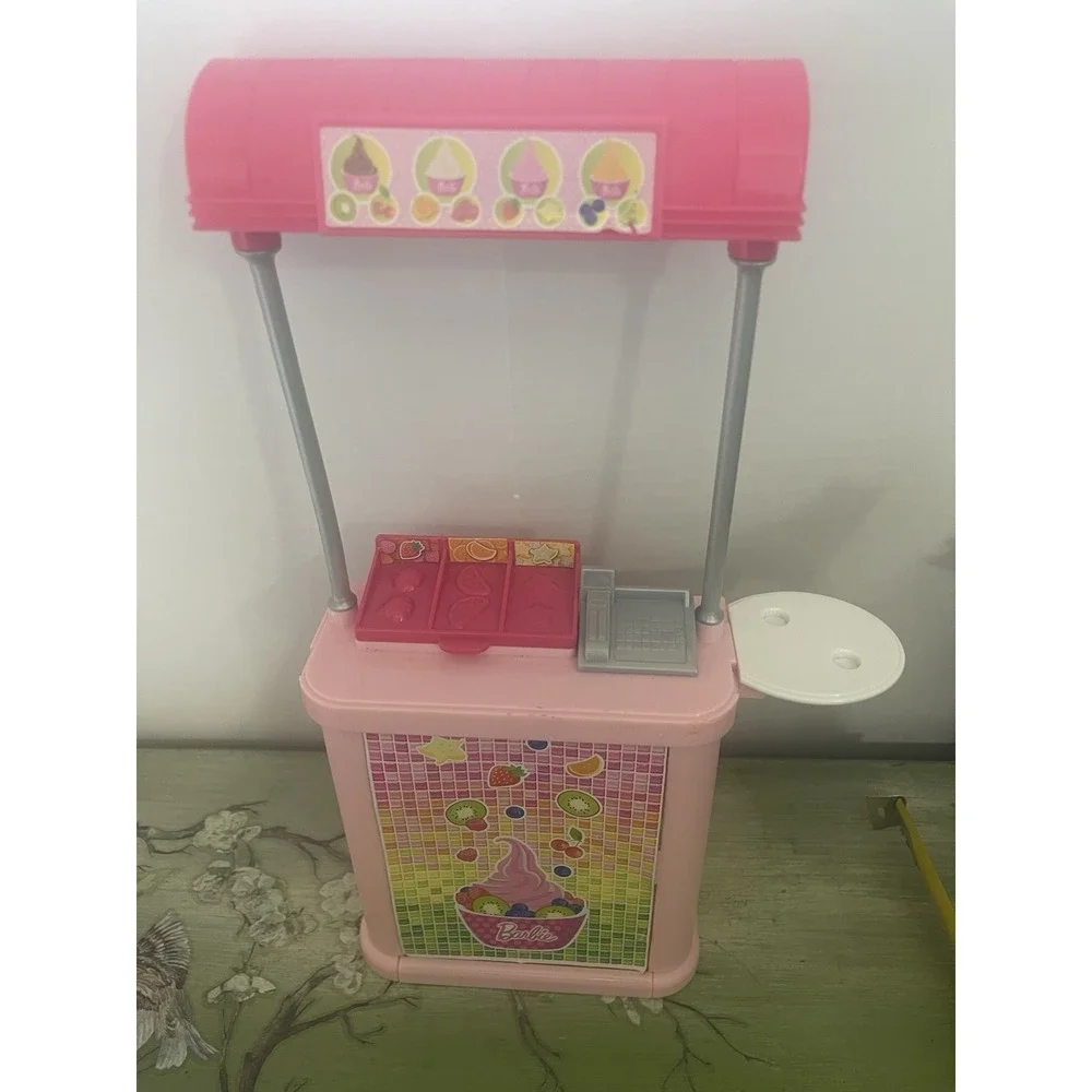 Barbie Frozen Yogurt Shop And Bakery Display Piece - Fun Sweet Treats Play Time